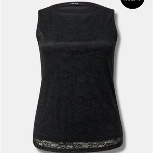 Torrid Black Lace Sleeveless Top